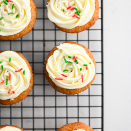 Eggnog Cupcakes with Maple Cream Cheese Frosting