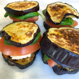 Eggplant, Almond, Tomato Sandwich