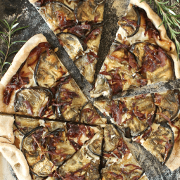 Eggplant and Caramelized Onion Pizza