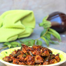 Eggplant -Brinjal Peanut Masala -Vazhuthananga Masala