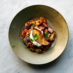 Eggplant Ragù With Capers and Burrata