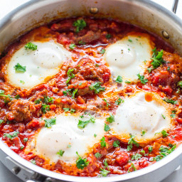 Eggs In Hell with Italian Sausage