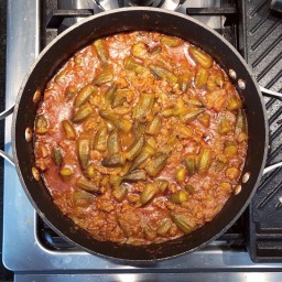 Egyptian Okra Stew with Ground Beef
