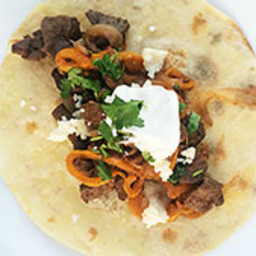 Elk Fajitas with Peppers and Onions