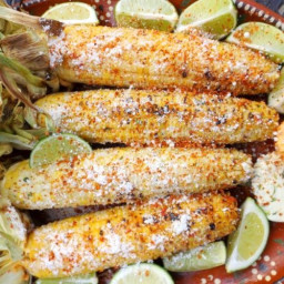 Elote Asado (Grilled Corn with Salsa Butter)