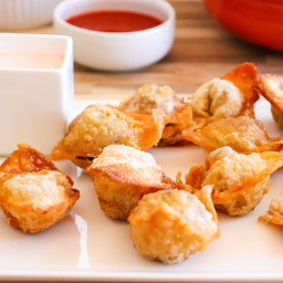 Enchilada Wontons (with red chile & beef)