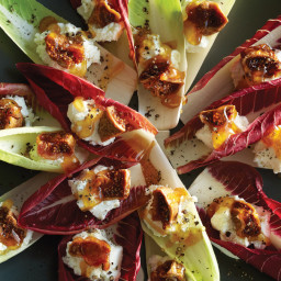 Endive Bites with Goat Cheese, Figs & Honey