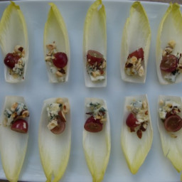 Endive Leaves with Grapes, Hazelnuts and Roquefort