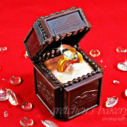 Engagement Ring Chocolate Box Cake Topper
