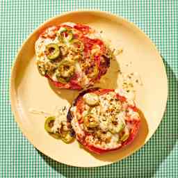 English Muffin Pizza with Tomato & Olives