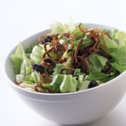 Escarole Salad with Fried Shallots and Prunes