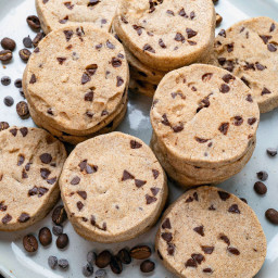 Espresso and Chocolate Chip Shortbread Cookies