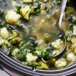 Everyday Green Vegetable Slow Cooker Soup