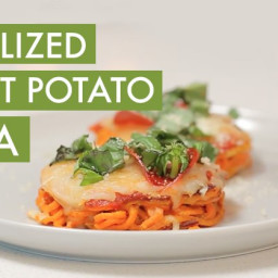 #EverydayInspiralized: Spiralized Sweet Potato Noodle Pizza