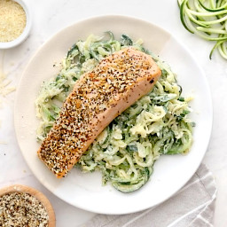 Everything Salmon with Cheesy Zoodles