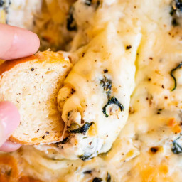 Extra Cheesy Spinach Artichoke Dip (Hot or Cold!)