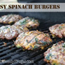 Fabuless Freezer Cooking: Cheesy Spinach Burgers