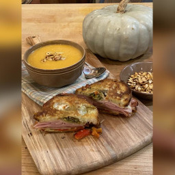 Fall Comfort Food: Rach's Pumpkin Soup and Muffaletta Grilled Cheese 