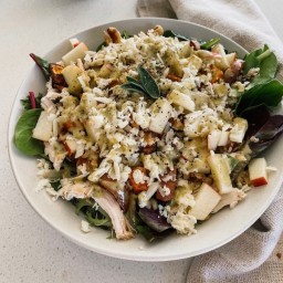 Fall Harvest Bowl with Maple Sage Dressing