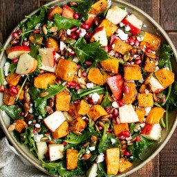 Fall Harvest Salad with Butternut Squash and Apple
