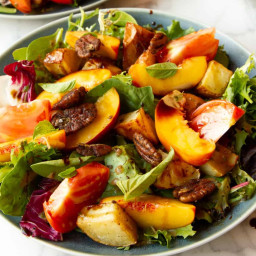 Fall Peach Salad With Maple-Balsamic Vinaigrette
