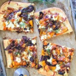 fall roasted vegetable pizza