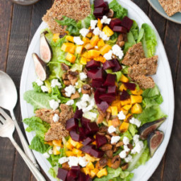 Fall Salad with Fig-Balsamic Vinaigrette and Quinoa Brittle Recipe