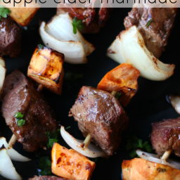 Fall Steak Kabobs with Apple Cider Marinade