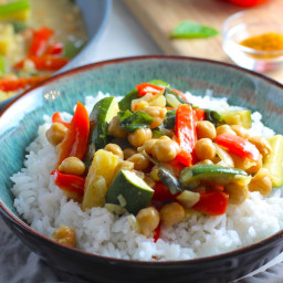 Family Zucchini Chickpea Curry