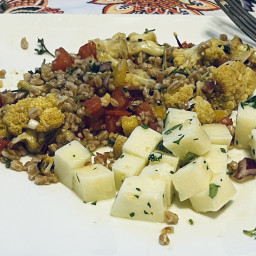 Farro Salad with Curried Cauliflower