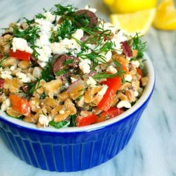 Farro Greek Salad with Feta and Dill