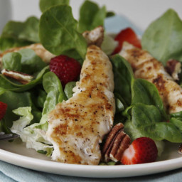 Fast and Easy Grilled Chicken Salad with Strawberries and Pecans