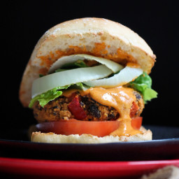 Fat-Free Baked Mexican Black Bean Burgers