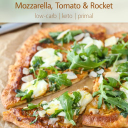 Fat Head Pizza with Mozzarella, Tomato and Rocket