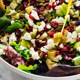 Favorite Green Salad with Apples, Cranberries and Pepitas