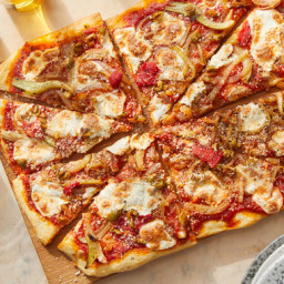 Fennel & Onion Pizza with Calabrian Chile Tomato Sauce