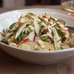 Fennel, Apple, and Herb Salad With Chili and Peanuts