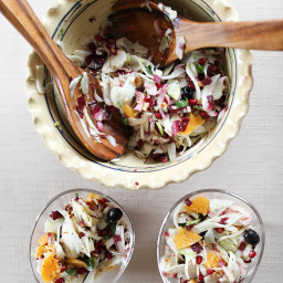Fennel Salad with Chicory, Orange and Pomegranate