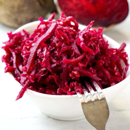 Fermented Beets + Cabbage (Probiotic Rich Beetroot Sauerkraut) Recipe
