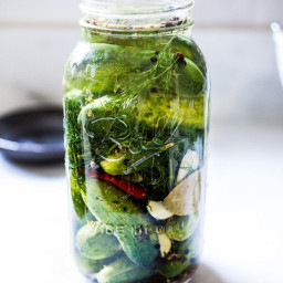 Fermented Pickles with Garlic and Dill