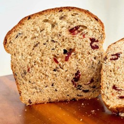 Festive Cranberry Wild Rice Bread Recipe- Loaf or Rolls!