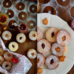 Festive Favorites: Linzer Cookies {with Dulce de Leche and Strawberry Rhuba