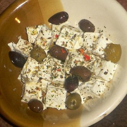 Feta Cheese And Marinated Greek Olives