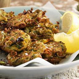 Feta, Courgette and Basil Pesto Fritters