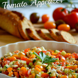 Feta, Cucumber and Tomato Appetizer