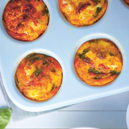 Feta, Spinach, and Basil Omelette Muffins