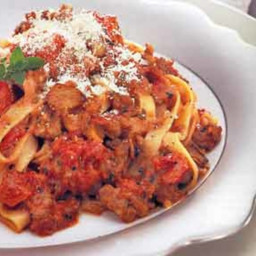 Fettuccine with Creamy Tomato and Sausage Sauce