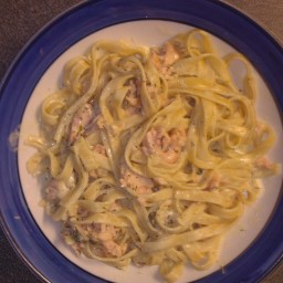 Fettuccine with Smoked Salmon, Vodka and Dill