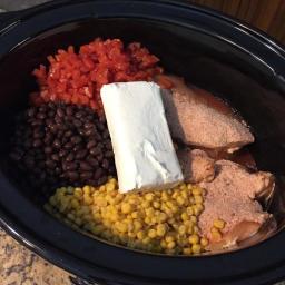 Fiesta Chicken in the Crock Pot
