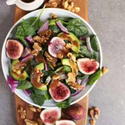Fig Spinach Salad with Balsamic Vinaigrette